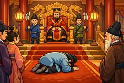 Kowtow - Act in an excessively submissive manner; behave like a servant before someone.