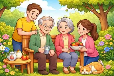 Filial - Relating to or befitting a son or daughter; showing respect and love toward parents.