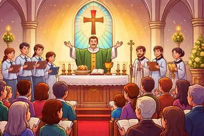 Liturgy - A fixed form of public worship or religious ceremony.