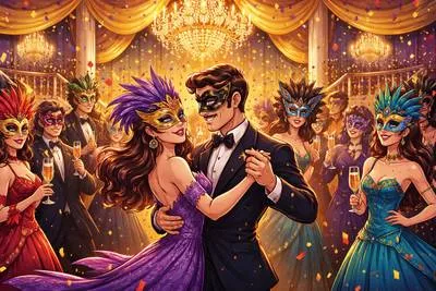 Masquerade - A false show or pretence; to pretend to be someone or something else.