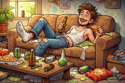 Wastrel - A wasteful or worthless person, especially one who squanders money or resources.