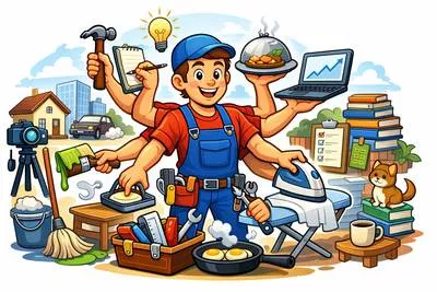 Factotum - A person employed to do all kinds of work or many different types of duties.