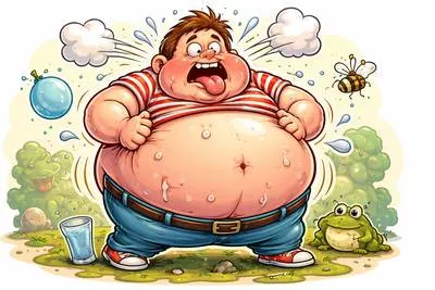 Tumid - Swollen or enlarged; pompous or bombastic in language or style.