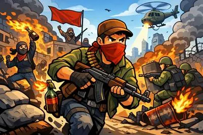 Insurgent - A person who rises in revolt against an established authority; rebellious. (विद्रोही)