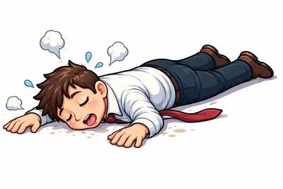 Prostrate - Lying stretched out on the ground with face downward.
