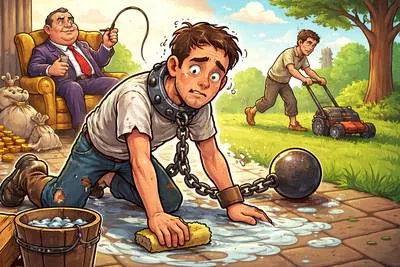 Servitude - The state of being a slave or completely under someone’s control. (दासता)