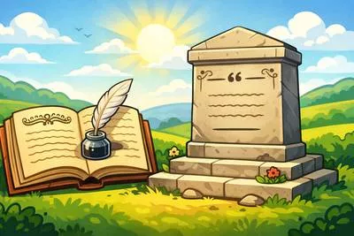 Epigraph - A short quotation or saying at the beginning of a book, chapter, or poem.