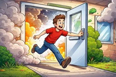 Egress - The act of going out or leaving a place.