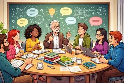 Colloquium - An academic meeting or seminar in which ideas and research are discussed. (शैक्षणिक विचार-विमर्श सभा)