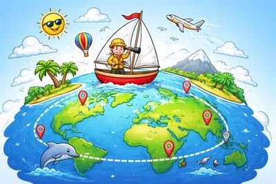Circumnavigate - Travel all the way around (something, especially the world).