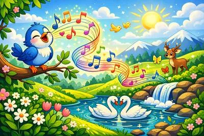 Melodious - Pleasant to hear; sweet-sounding, especially in music.
