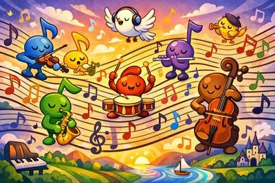 Polyphony - The combination of two or more independent melodies played or sung at the same time.