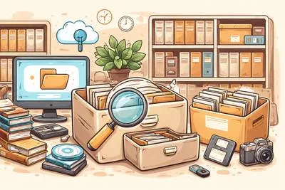 Archive - A collection of historical records or documents, or to store such records for future reference.