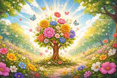 Efflorescence - The state or process of flowering; a period of great development, activity, or prosperity. (प्रस्फुटन / उत्कर्ष)