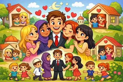 Polygamy - The practice of having more than one spouse at the same time. (बहुविवाह)