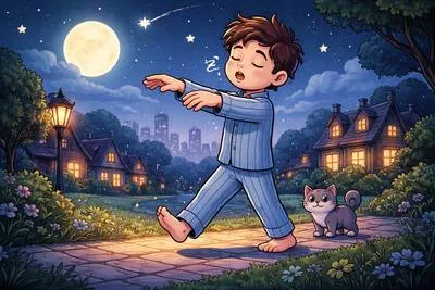 Noctambulist - A person who walks while asleep; a sleepwalker. (निद्राचारी)