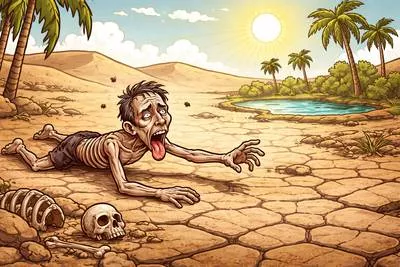 Inanition - Extreme weakness caused by lack of food or nourishment; exhaustion from deprivation.