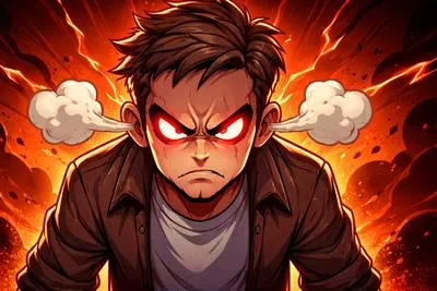 Glower - To look at someone with anger or disapproval. (क्रोध या असंतोष से घूरना)