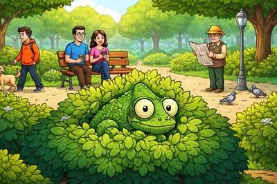 Inconspicuous - Not clearly visible or attracting attention. (अस्पष्ट रूप से दिखाई देने वाला)
