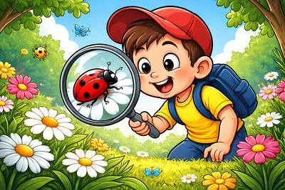 Magnify - Make something appear larger than it really is. (बड़ा करके दिखाना)