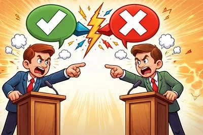 Contradict - Assert the opposite of a statement made by someone; deny the truth of something.