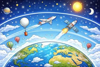 Stratosphere - The layer of the earth’s atmosphere above the troposphere and below the mesosphere. (समताप मंडल)