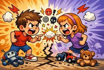 Bicker - Argue about petty and trivial matters.