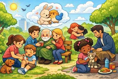 Compassionate - Feeling or showing sympathy and concern for others who are suffering or in need. (दयालु / सहानुभूतिपूर्ण)