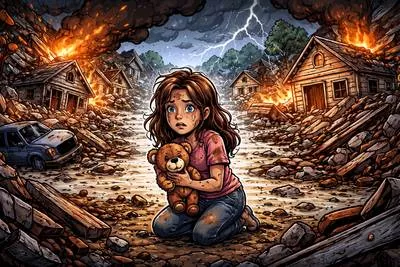 Devastating - Causing great destruction, damage, or shock. (विनाशकारी / तबाह कर देने वाला)