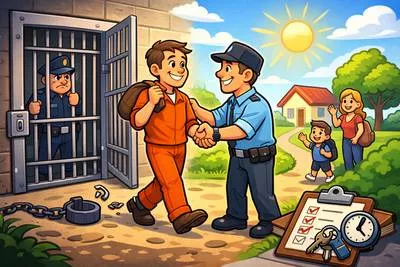 Parole - The conditional release of a prisoner before the full sentence is completed, based on a promise of good behavior.