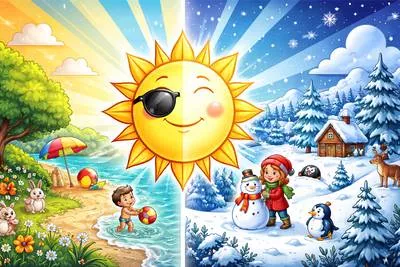 Solstice - Either of the two times in the year when the sun reaches its highest or lowest point in the sky at noon, marking the longest or shortest day.
