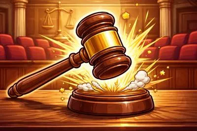 Gavel - A small hammer used by a judge, auctioneer, or chairperson to call for attention or show that a decision has been made.