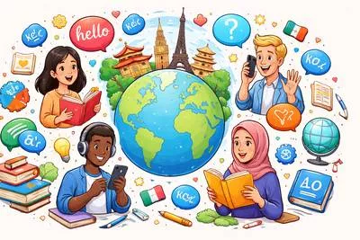 Linguistic - Relating to language or the scientific study of language. (भाषाई / भाषा संबंधी)