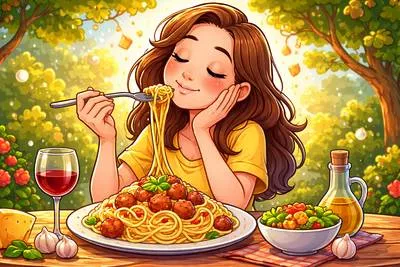 Savor - Enjoy or appreciate something fully, especially by taking time over it.