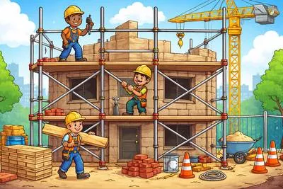 Scaffold - To support or provide with a temporary structure or framework.