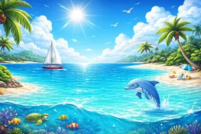 Azure - Bright blue in colour, like a clear sky.