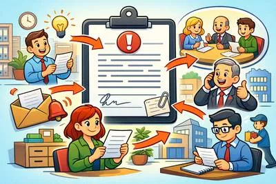 Memorandum - A written note or formal document used for communication, record, or agreement. (ज्ञापन)