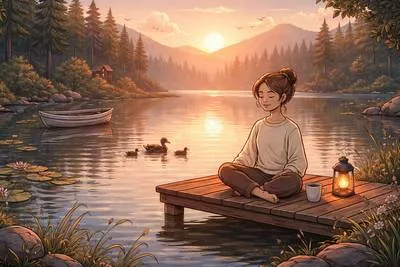 Quietude - A state of stillness, calm, and quietness.