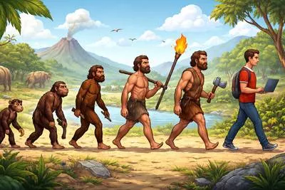 Evolution - The gradual development or change of something over time; also, the process by which living organisms develop and diversify from earlier forms.