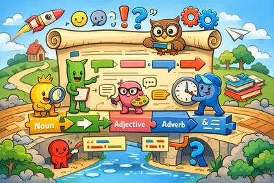 Syntax - The arrangement of words and phrases to create well-formed sentences in a language; also, the set of rules for sentence structure.