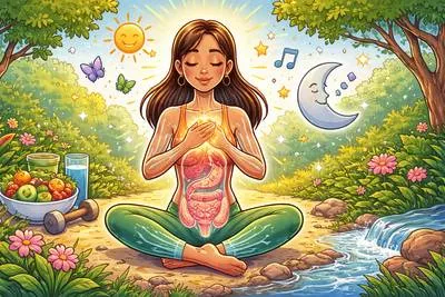Somatic - Relating to the body, especially as distinct from the mind.