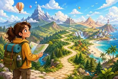 Wanderlust - A strong desire to travel and explore the world. (घूमने-फिरने की तीव्र इच्छा)