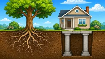 Underlying - Basic or hidden beneath the surface; forming the real cause or foundation of something. (अंतर्निहित)