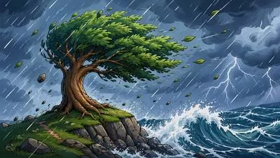 Withstand - To resist or bear something successfully without being damaged or defeated. (सहन करना / डटे रहना)