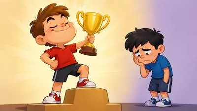 Gloat - To feel or show excessive pleasure over one’s own success or someone else’s failure.