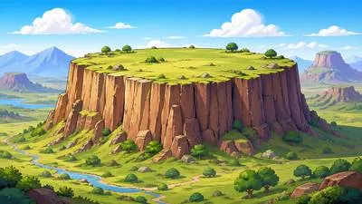 Plateau - An area of fairly level high ground; a stage where there is no further change, growth, or progress. (पठार; स्थिर अवस्था)