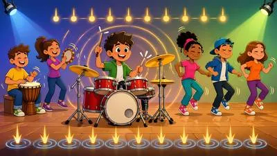 Rhythm - A regular pattern of sounds, movements, or beats.