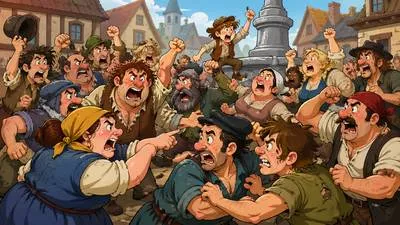 Rabble - A noisy, disorderly crowd of people; ordinary people seen in a disrespectful way.
