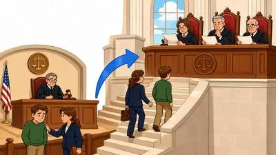 Appellate - Relating to appeals or a court that has the power to review decisions of a lower court.