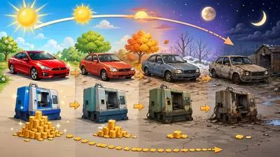 Depreciation - A decrease in the value of an asset over time, usually due to use, age, or wear and tear.